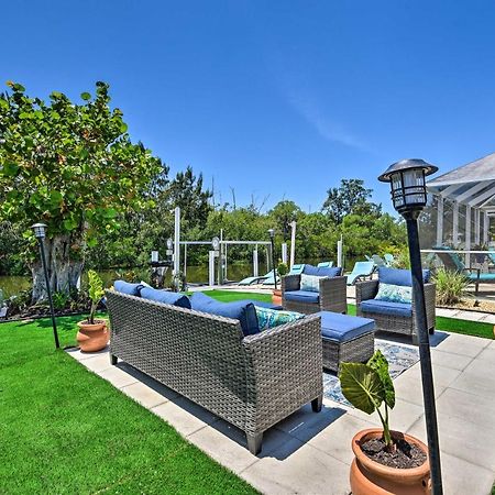Waterfront Bradenton Home Heated Pool And Fire Pit Exterior photo