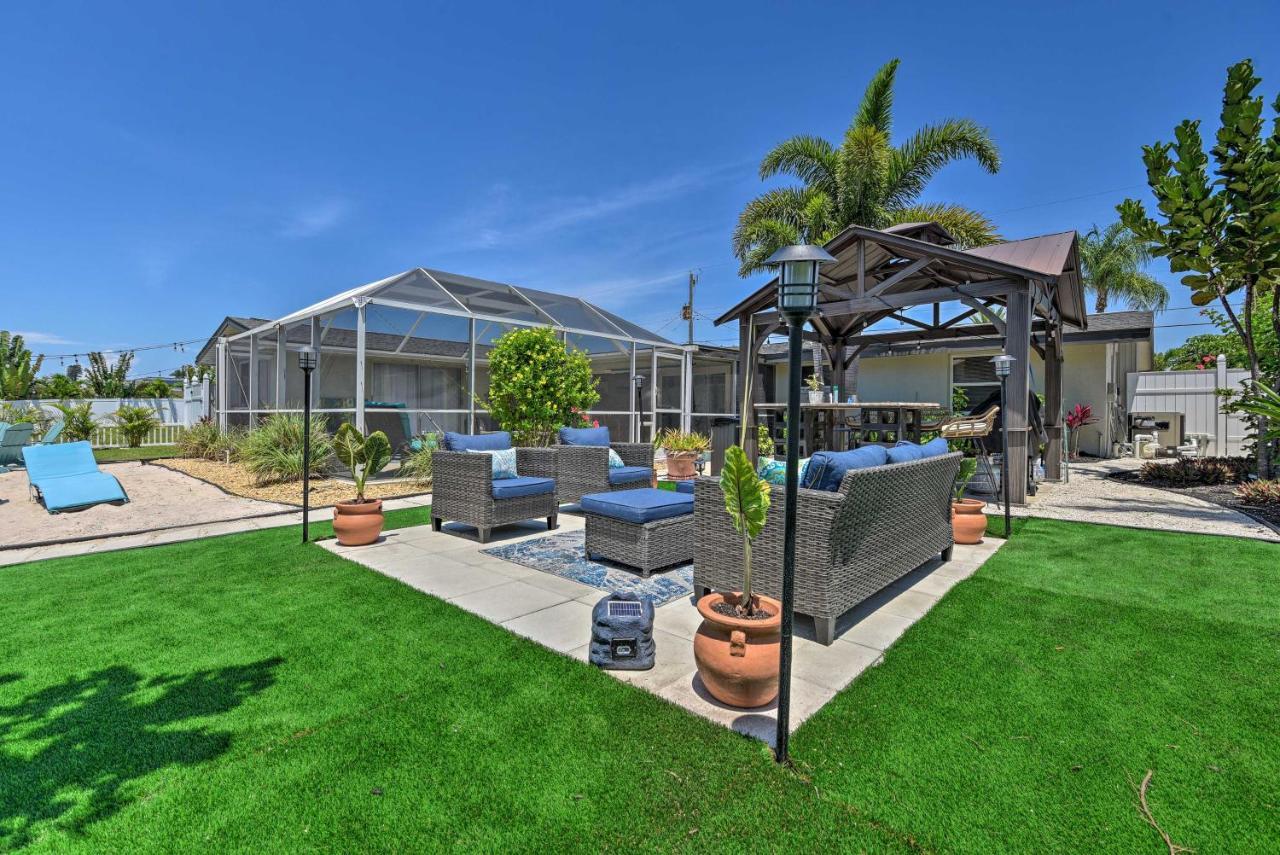 Waterfront Bradenton Home Heated Pool And Fire Pit Exterior photo